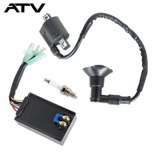 Solidspare CDI BOX Ignition coil Spark plug For Polaris Sportsman 90 Carb 2003 2004-2006