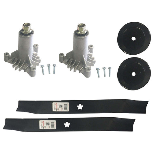 Solid Spare SEARS CRAFTSMAN LT1000 42" DECK REBUILD KIT SPINDLES BLADES PULLEYS