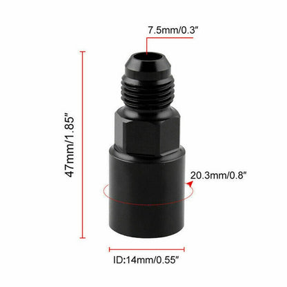 Solidspare Black -6AN AN6 Fuel Adapter Fitting to 3/8 GM Quick Connect LS W/ Clip Female