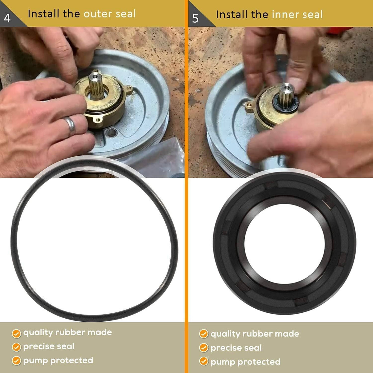 Solid Spare For Volvo Penta Raw Sea Water Pump Repair Rebuild Kit 5.0Gi 5.0GL 5.0GXi 5.0OSi