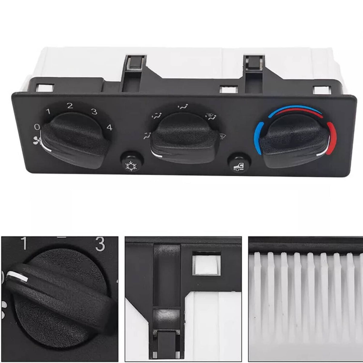 Solidspare Black A/C Climate Control Module Panel Q21-6119 For Peterbilt Truck New