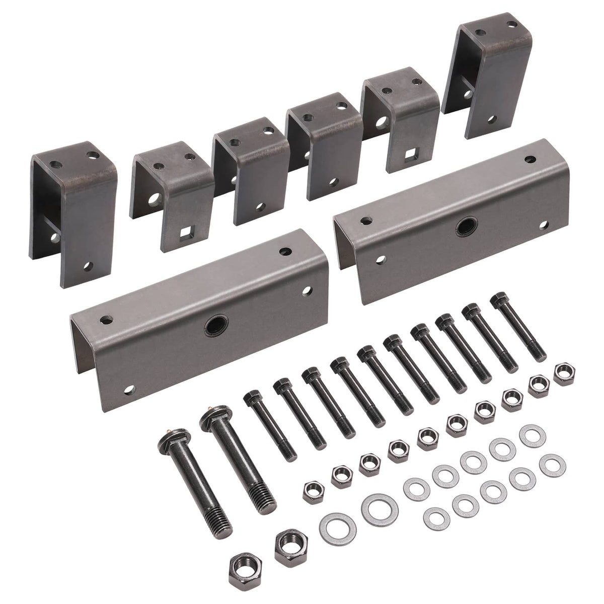 Solidspare 2" Slipper Spring Tandem Axle Hanger Kit w/ 2 Equalizer Bolts For Trailer