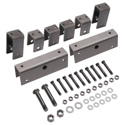 Solidspare 2" Slipper Spring Tandem Axle Hanger Kit w/ 2 Equalizer Bolts For Trailer