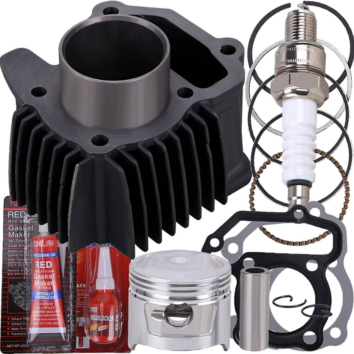 Solidspare Top End Kit For Yamaha YFM80 Moto 4 Raptor Grizzly Badger 80 Cylinder Piston