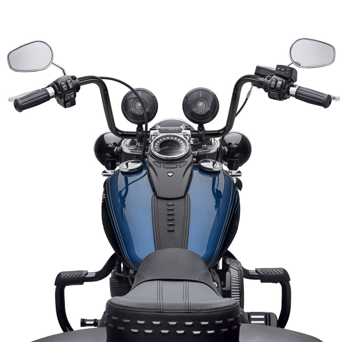 Solidspare Black 12" Rise Ape Hangers Handlebar Fit For Harley FLST FXST Sportster XL Dyna