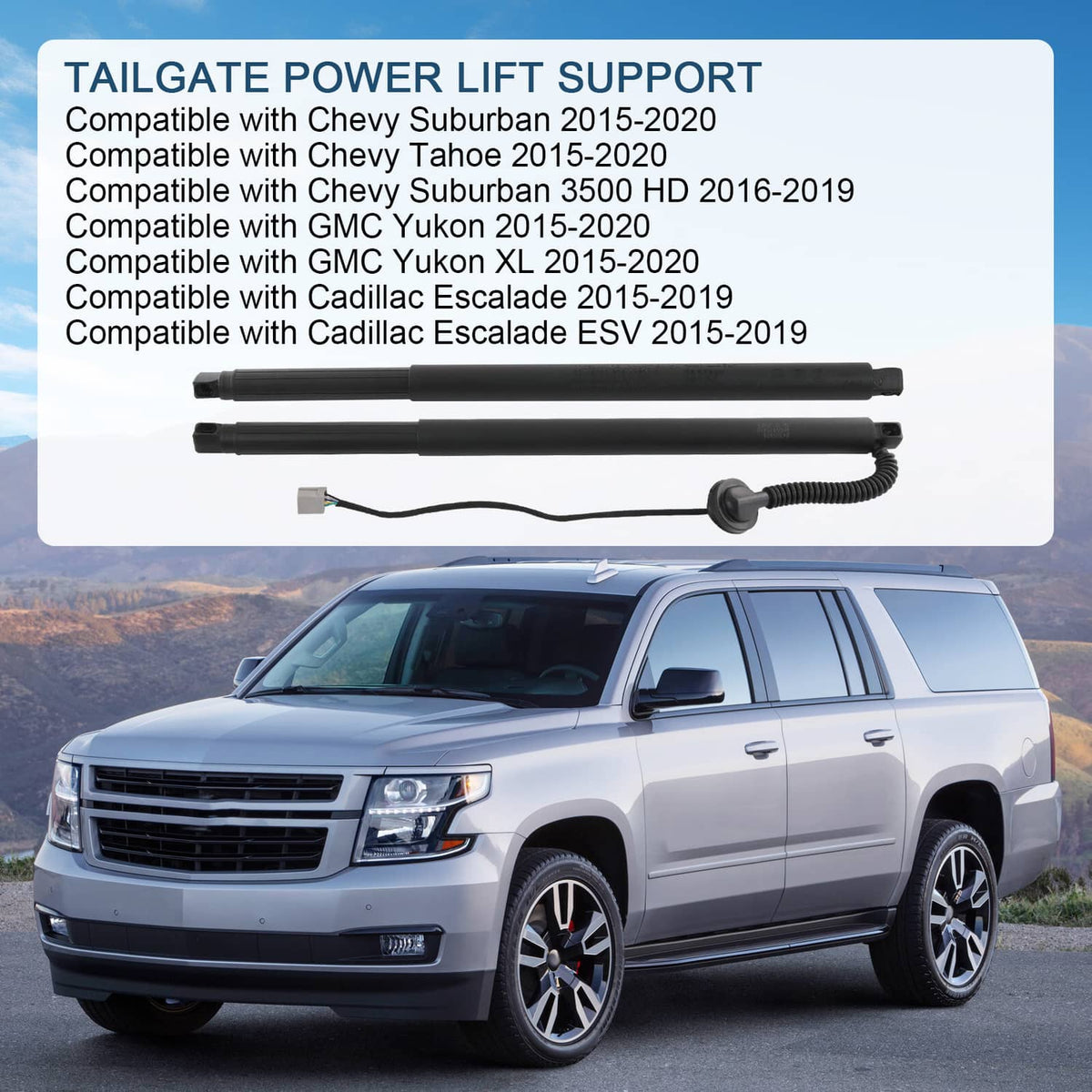 Solidspare Left＆Right Power Liftgate Actuators Set(2) Fits Yukon Tahoe Suburban 84306929