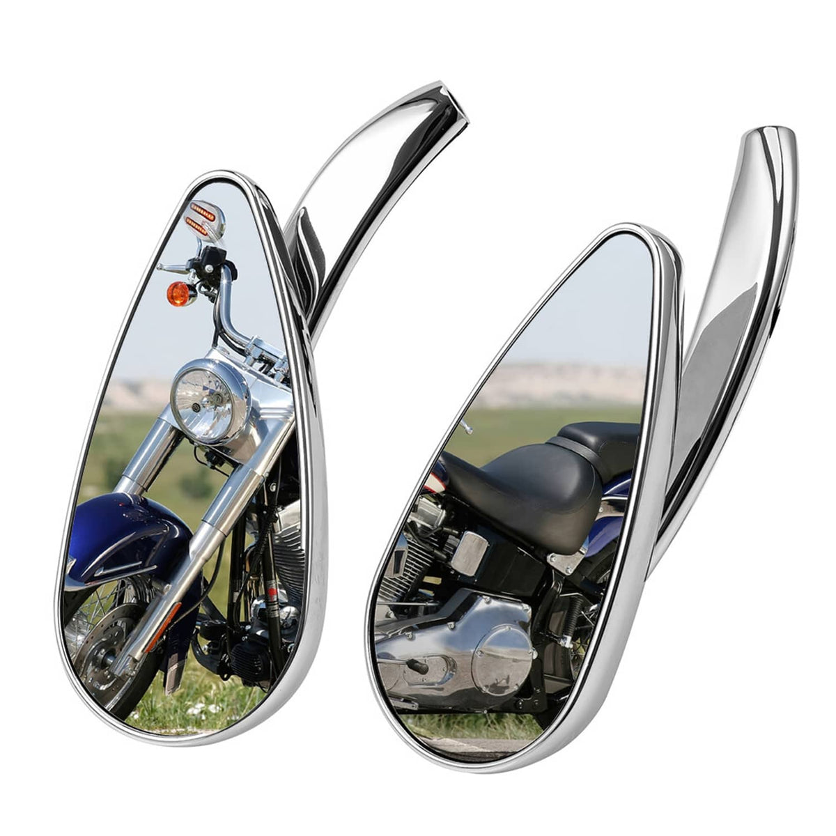 Solidspare Pair Left&Right Rear View Mirrors w/ LED Turn Signal For Harley Road Glide King