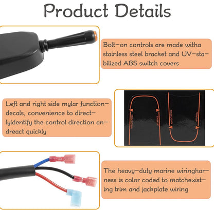 Solid Spare For SeaStar Pro Trim/Jack Plate Control Switch PT2000P-1P, Steering Helm Mount