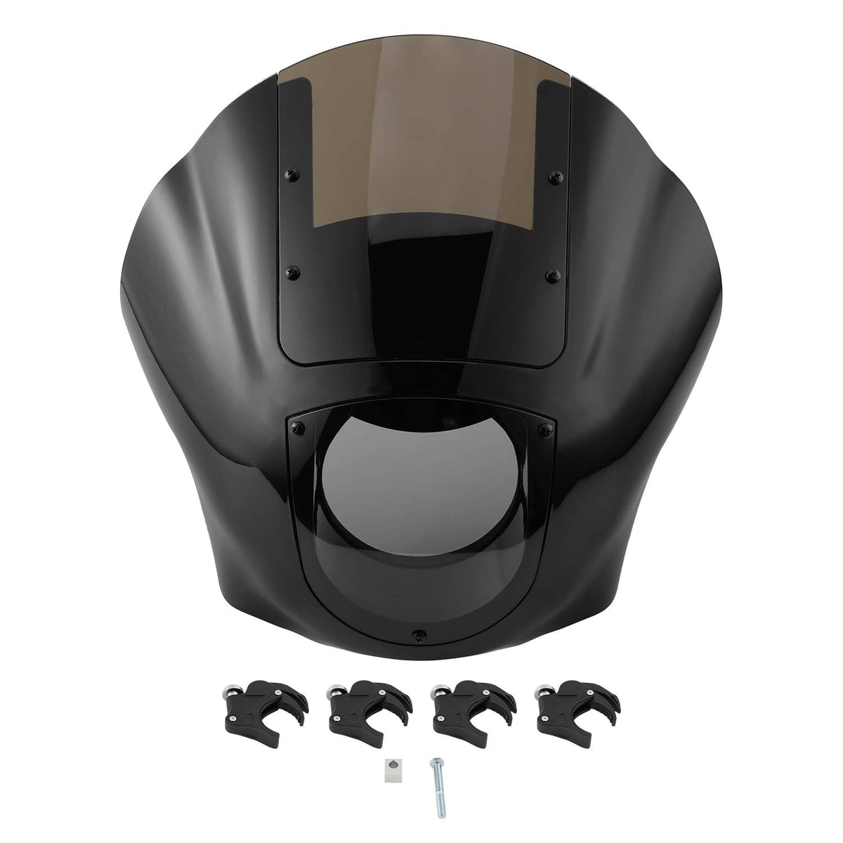 Solidspare Fit For Harley Dyna 2006-2017 Quarter Headlight Fairing Windshield & 49mm Clamps