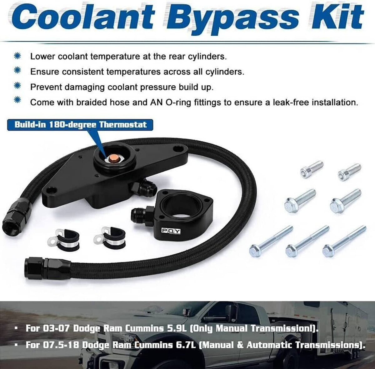 Solidspare For 2003-2007 Dodge Ram 5.9L 2007.5-2018 Cummins 6.7L Freeze Coolant Bypass Kit