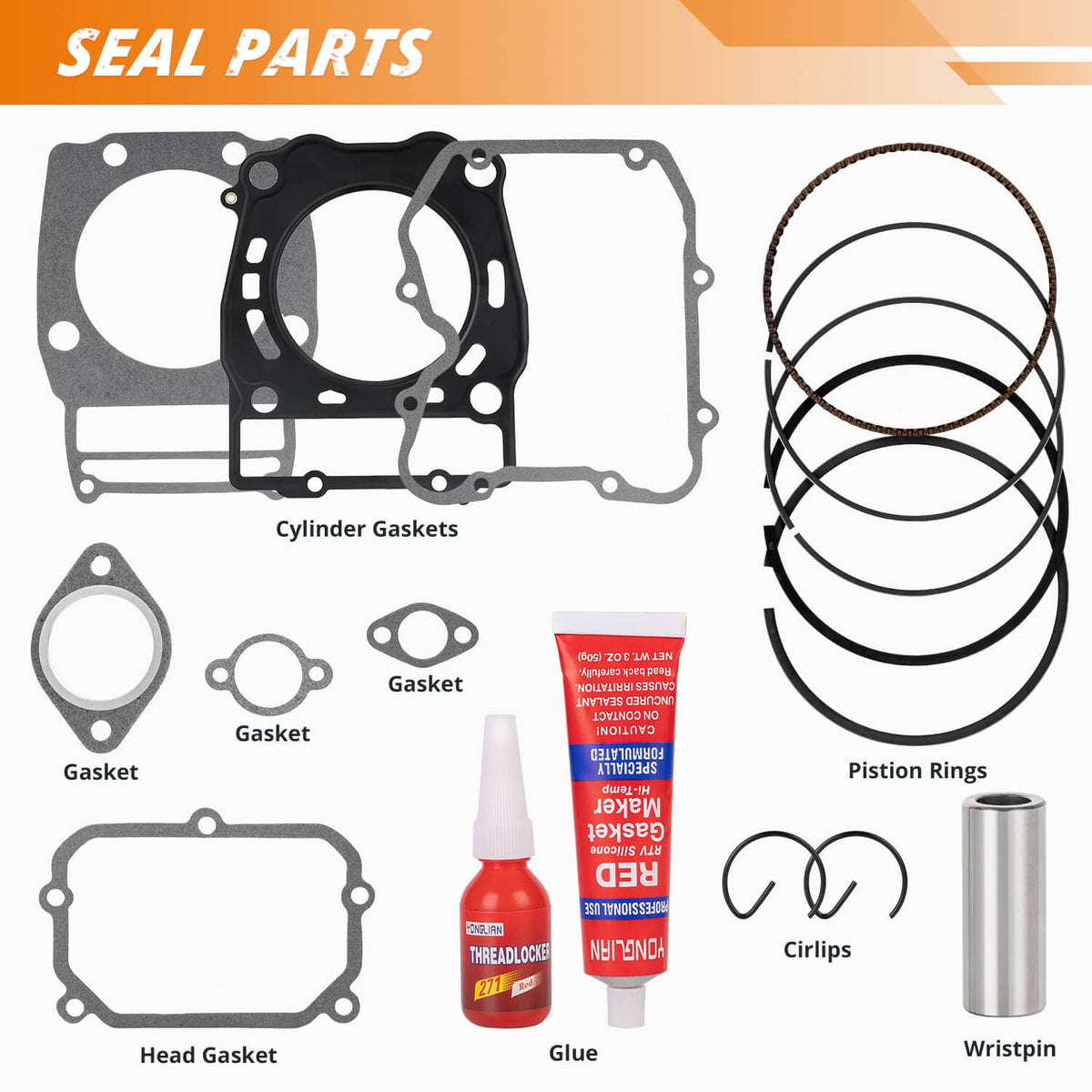 Solidspare Cylinder Piston Engine Top End Rebuild Kit For Polaris Scrambler 500 1997-2012