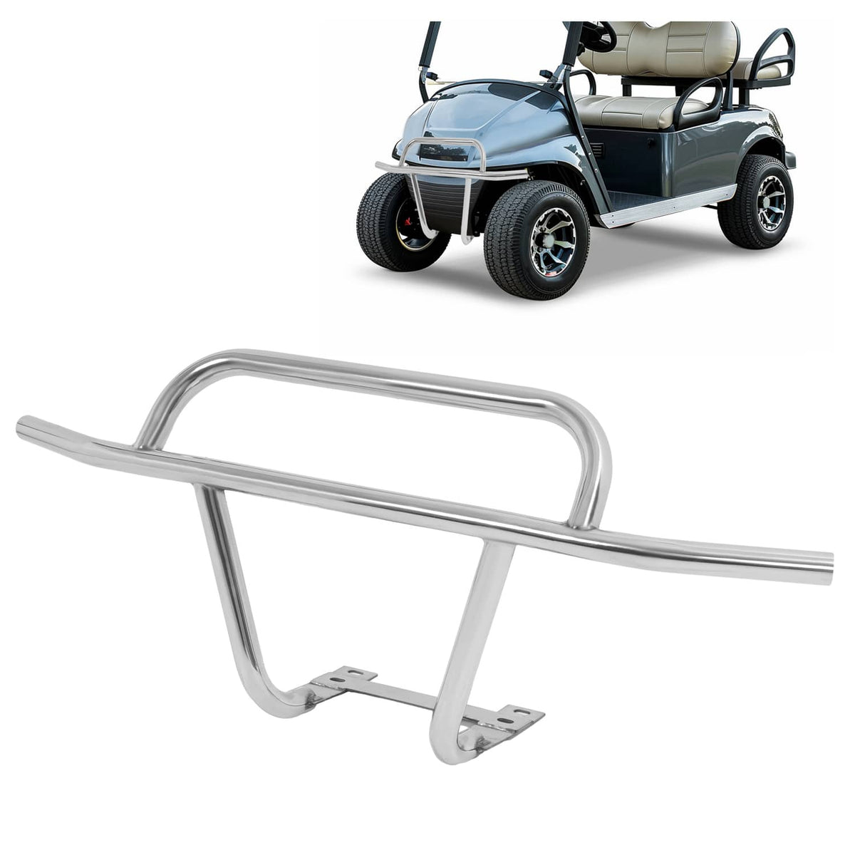 Solidspare Golf Cart Stainless Steel Bumper Brush Guard For Club Car Precedent Model