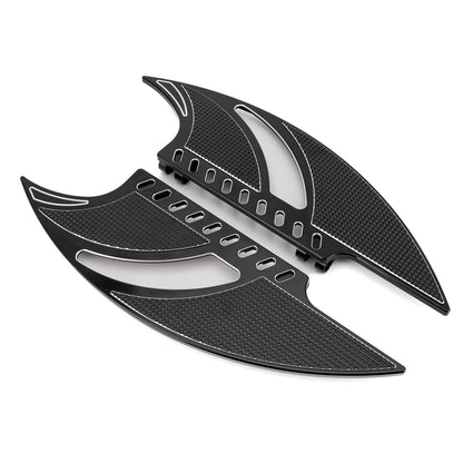 Solidspare Black Driver Stretched Floorboards CNC For Harley Electra Street Road Glide King