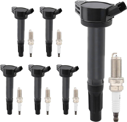 Solidspare 6Pcs Ignition Coil & Platinum TT Spark Plug For Toyota Lexus Camry 90919A2002