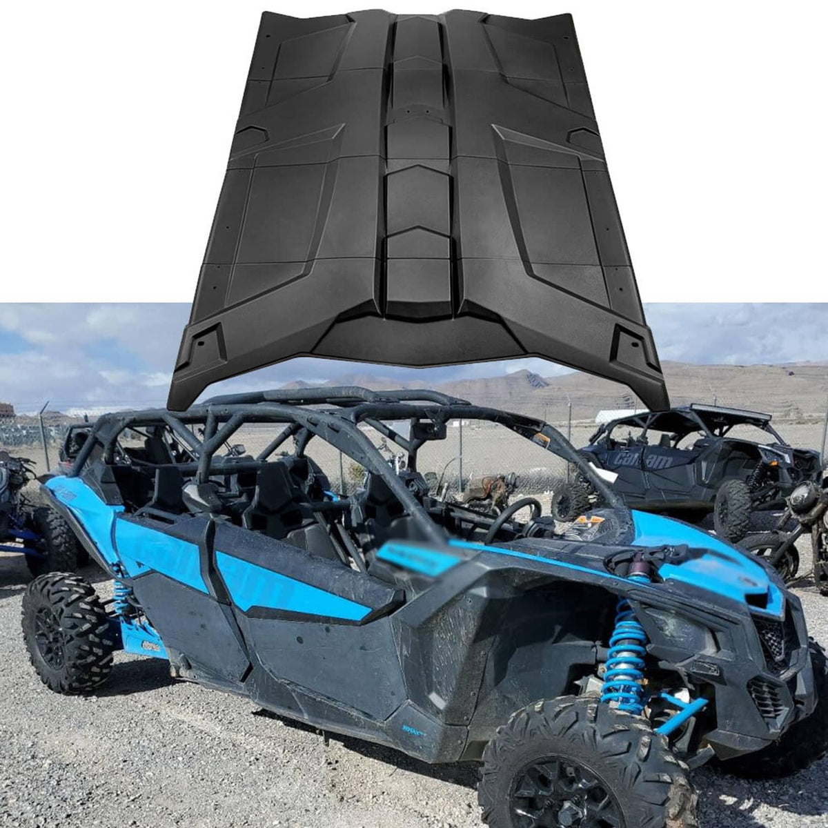 Solidspare 4-Pieces UTV Hard Roof For 2017-2024 Can Am Maverick X3 Max 4-Doors 715003750