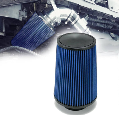 Solidspare New 4'' 102mm Long High Flow Inlet Cone Dry Filter Cold Air Intake Replacement