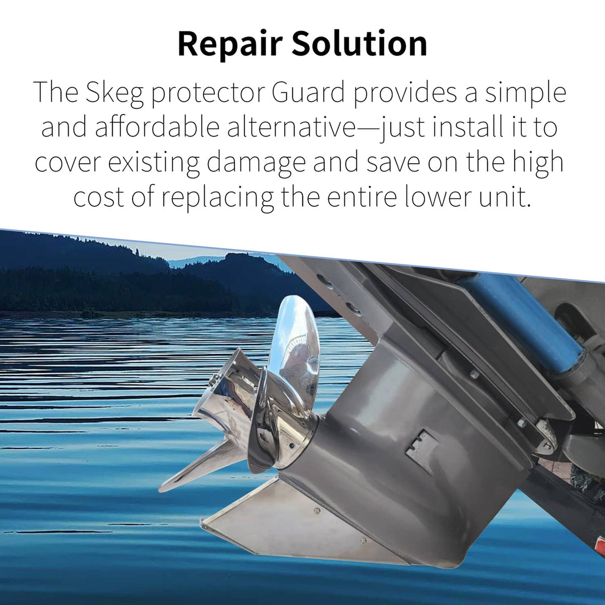 Solid Spare 27031 Skeg Guard Protector For 1991-2023 Mercruiser Mercury Alpha 1 Generation 2
