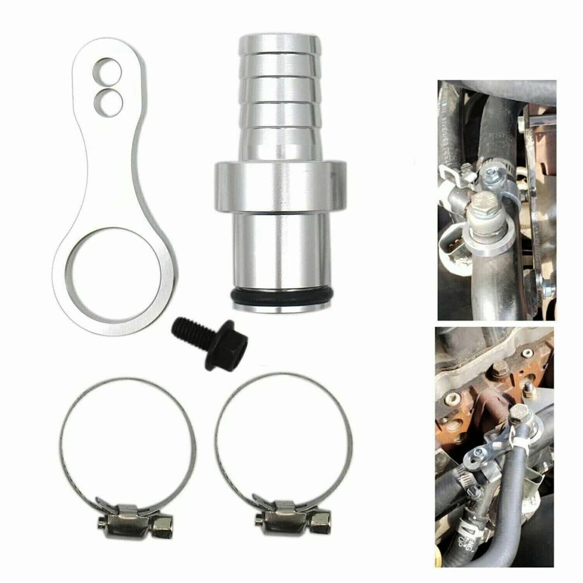 Solidspare Coolant Bypass Hose Barb Adapter Set For 2009-2019 Dodge Ram Cummins 6.7L Diesel