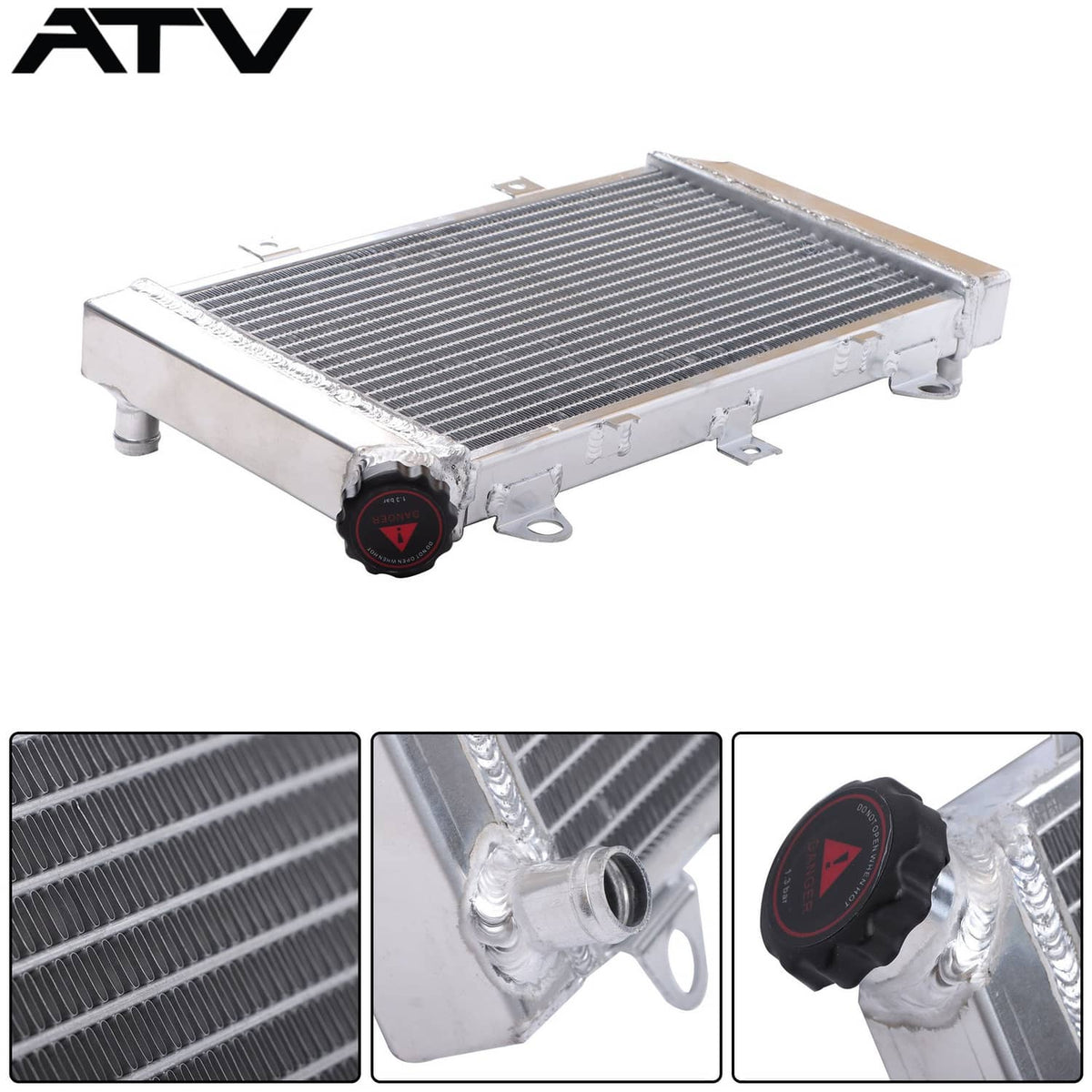 Solidspare Aluminum Radiator with cap For Kawasaki KAF 620 Mule 2500 2510 93-00 #39061-1270