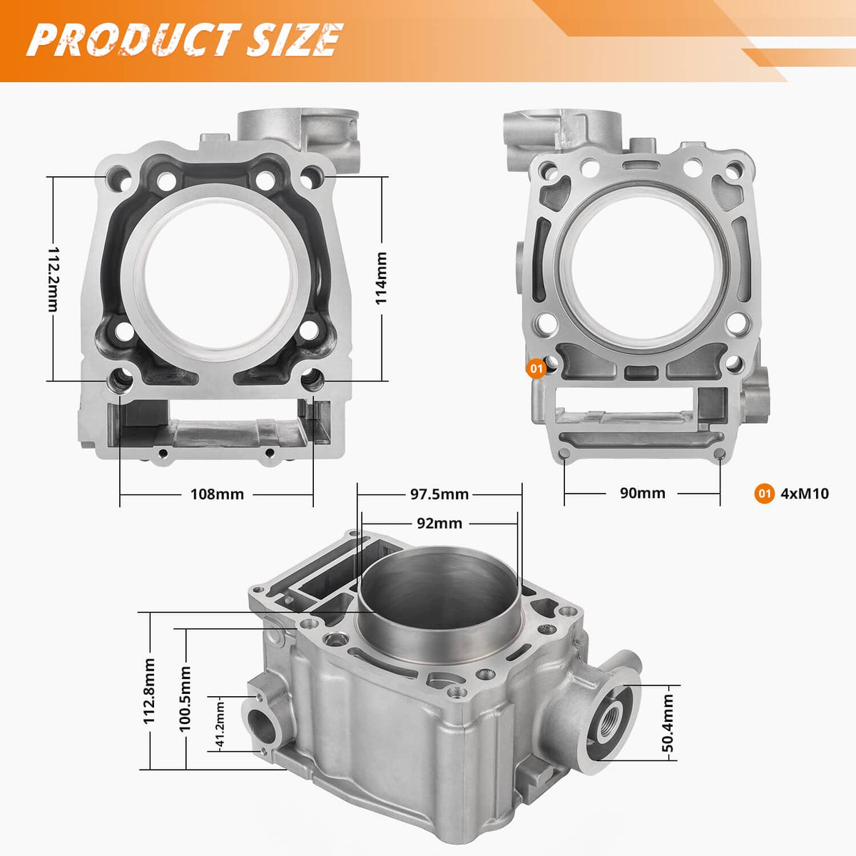 Solidspare Cylinder Piston Engine Top End Rebuild Kit For Polaris Scrambler 500 1997-2012