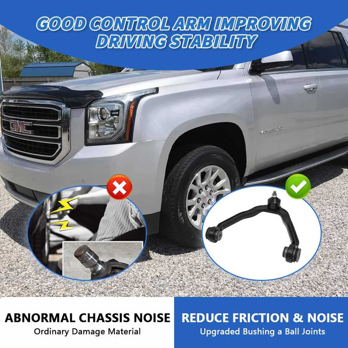 Solidspare Front Upper Control Arm Ball Joints Tie Rods For Chevy Tahoe GMC Yukon Escalade