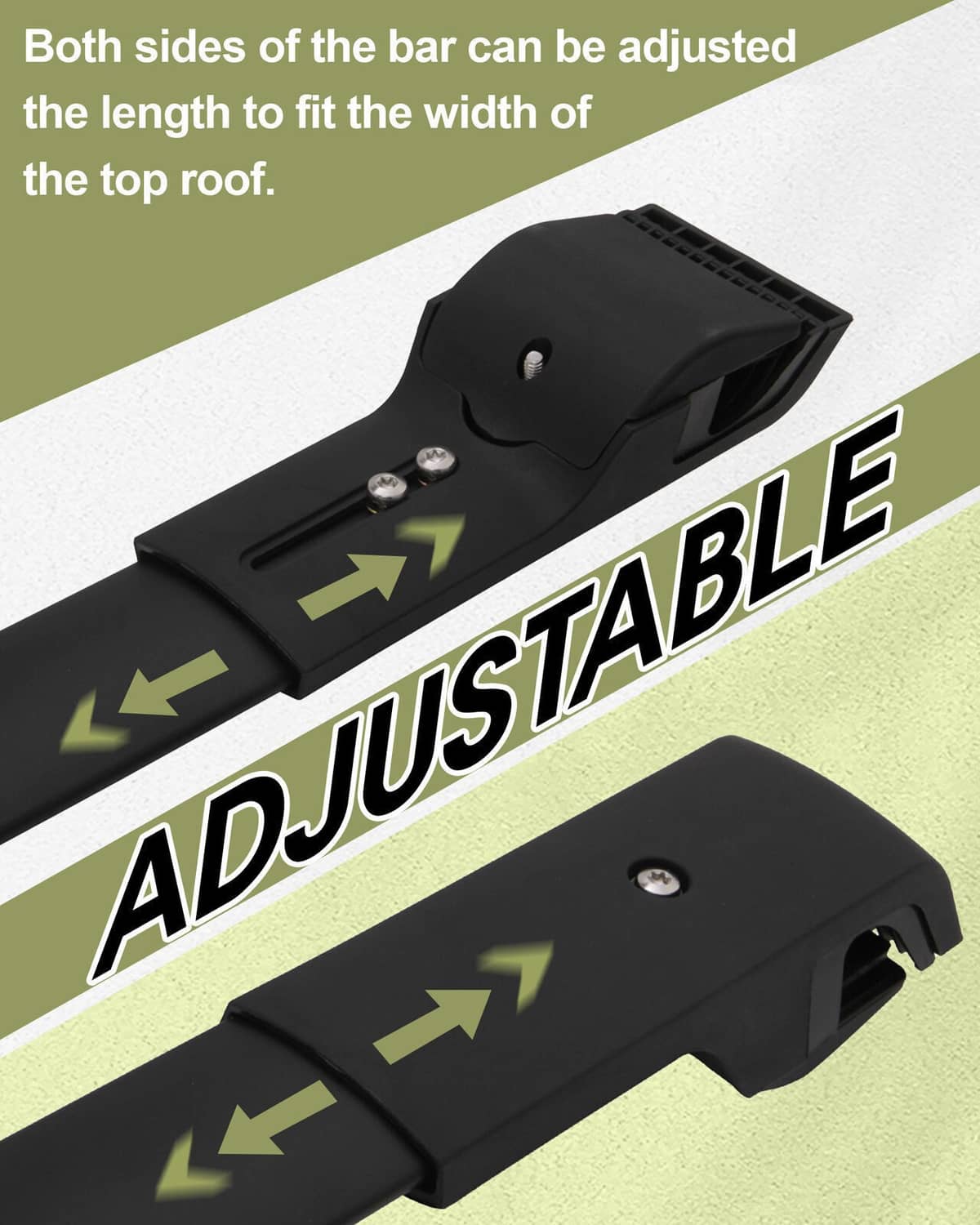 Solidspare Pair Black Aluminum Cross Bars Roof Racks Rail Fit for 2014-2024 Subaru Forester