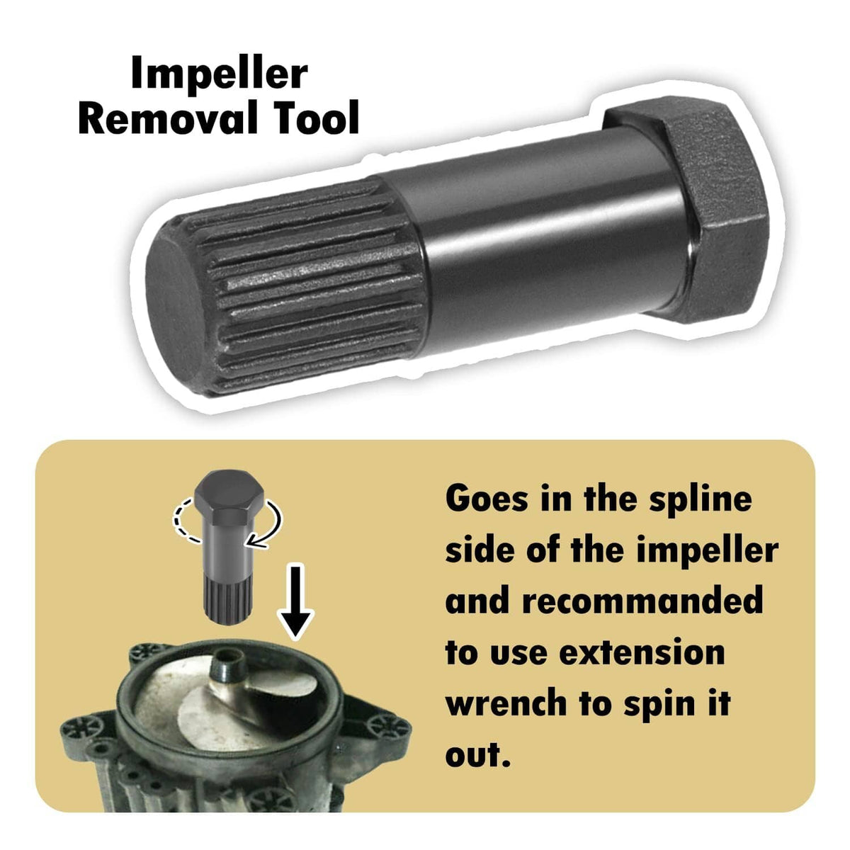 Solid Spare For 1994-2002 SeaDoo Jet Pump Rebuild Kit Wear Ring Impeller Shaft Seal Oil Tool