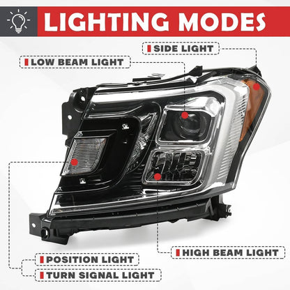 Solidspare New LED Left Right Headlight For 2018-2021 Ford Expedition JL1Z13008J JL1Z13008K