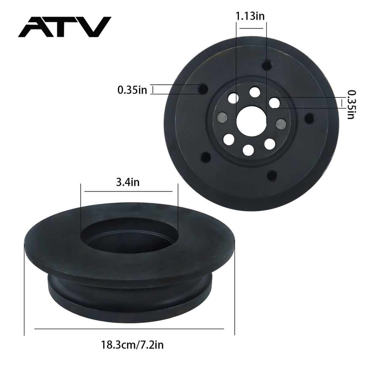 Solidspare Rear Wheel Brake Disc Rotor Hub For John Deere HPX615E HPX815E 4X2 4X4 AM135647