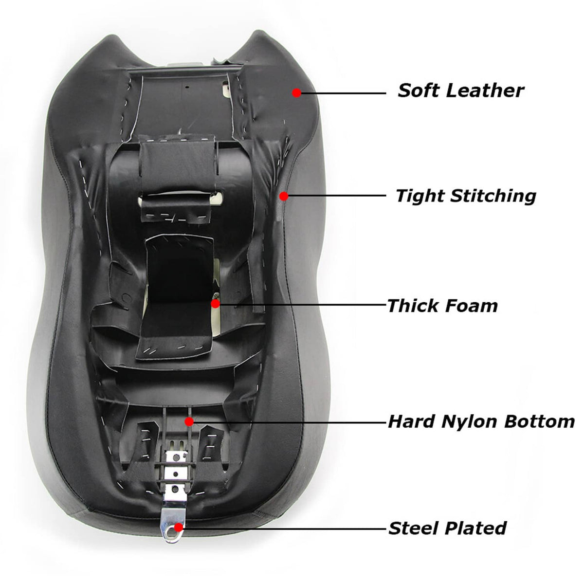 Solidspare Rider & Driver Passenger Seat 2Up For 2008-Up Harley Electra Glide Ultra Limited
