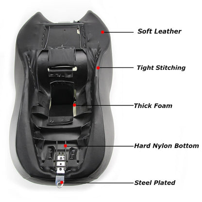 Solidspare Rider & Driver Passenger Seat 2Up For 2008-Up Harley Electra Glide Ultra Limited