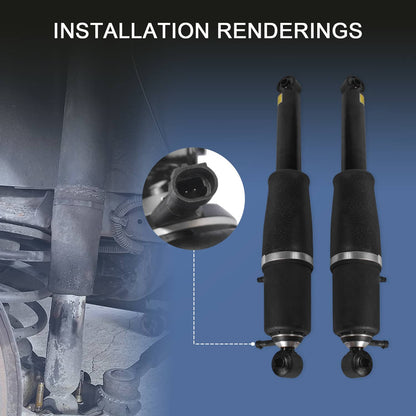 Solidspare Rear Air Suspension Strut Shocks Set For 2000-2013 GMC Chevy Cadillac Escalade