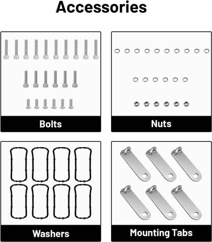Solidspare Billet Fuel Rail Kit for LS LS1 LS2 LS3 LS6 Intake Manifold +Hardware Black New