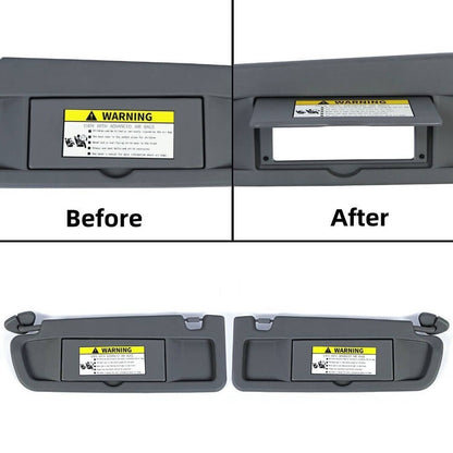 Solidspare Pair Sun Visor Dark Gray Left & Right Visor Set For 2006-2011 Honda Civic Visors