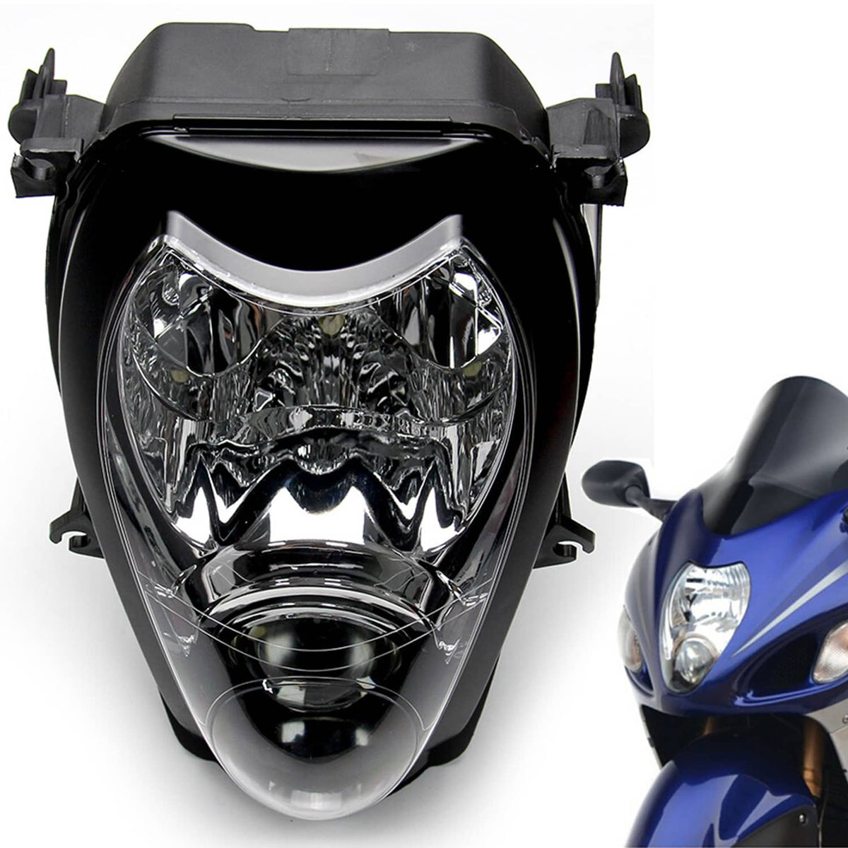 Solidspare Headlight Head Lamp Assembly For SUZUKI Hayabusa GSXR1300 GSX1300R 1999-2007
