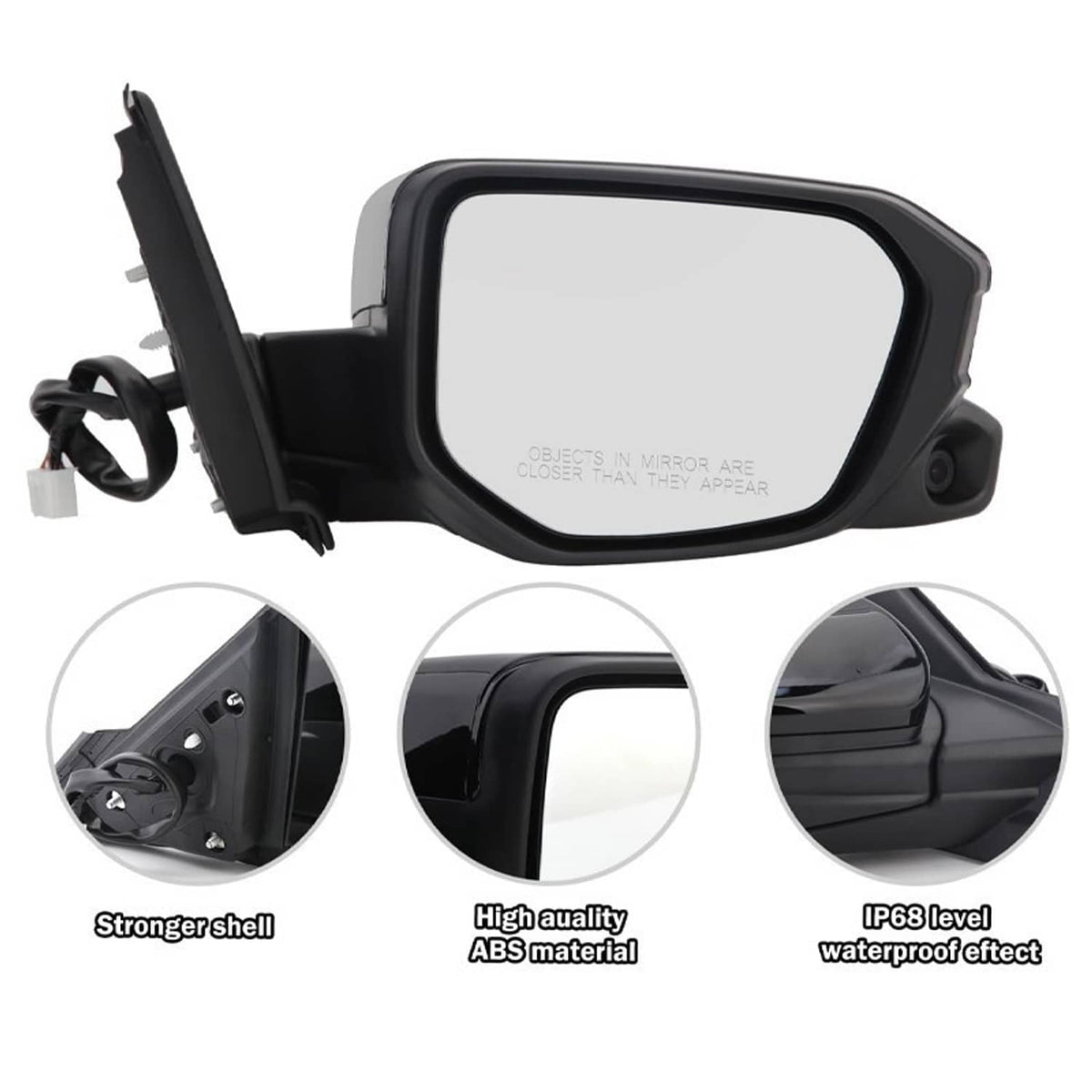 Solidspare NEW Right Side Mirror 11 Pins For Honda Civic 2016-2021 w/ Camera Power Heated