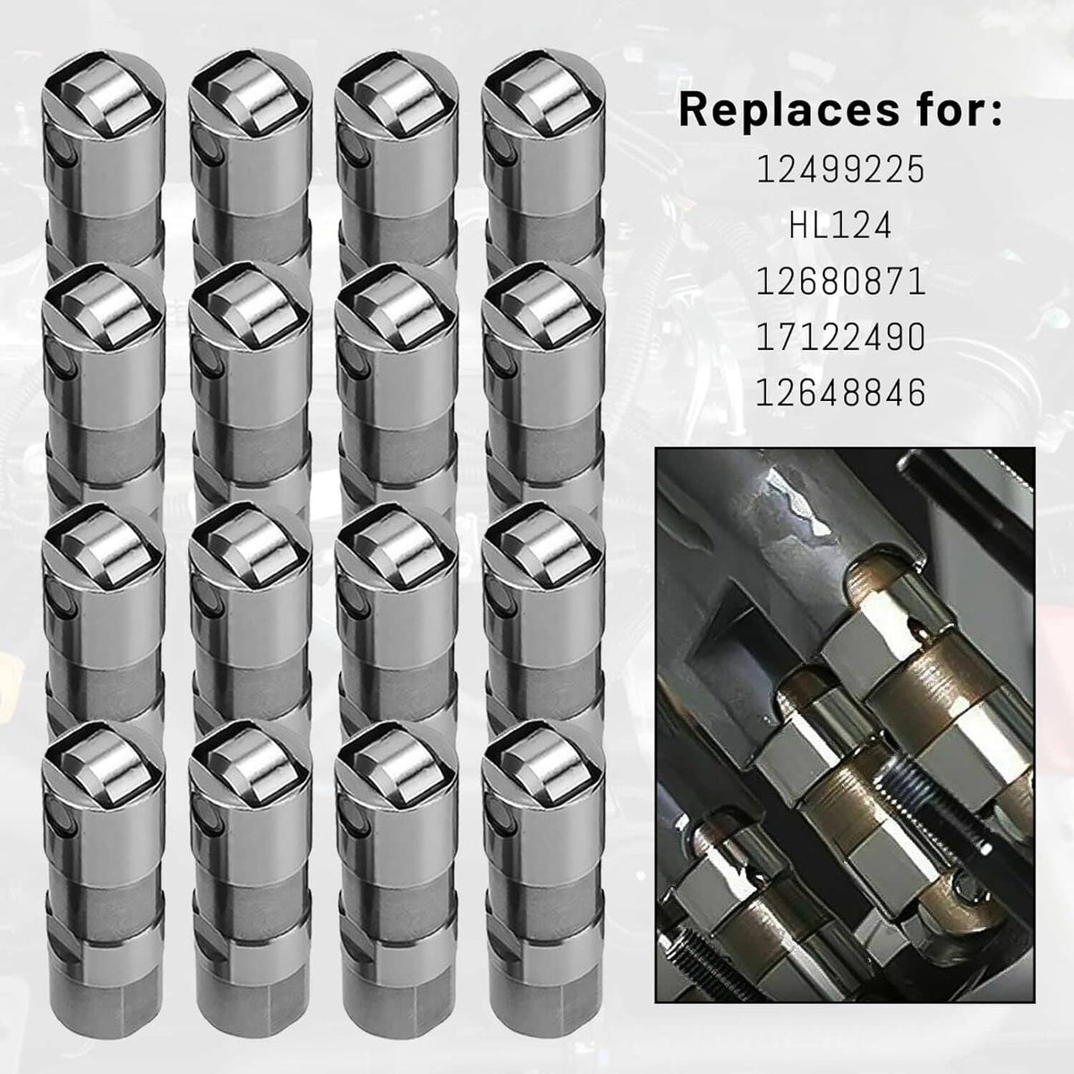 Solidspare Set GM LS7 Lifters & Guide Trays For Chevy GMC LS/LQ 4.8 5.3L 5.7L 6.0L 6.2L