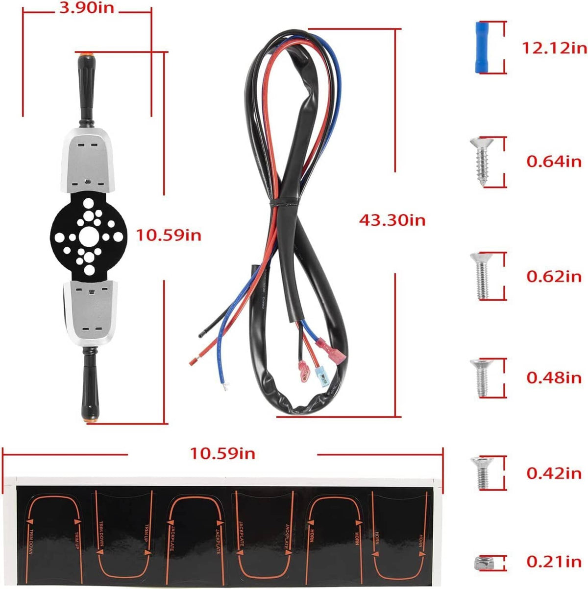 Solid Spare For SeaStar Pro Trim/Jack Plate Control Switch PT2000P-1P, Steering Helm Mount