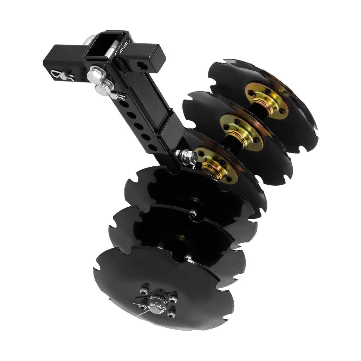 Solidspare 20" Notched Disc Harrow Plow Attachment for ATV UTV W/ 6 X Concave 2" Receiver