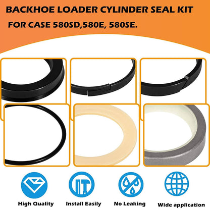 Solid Spare Hydraulic Cylinder Seal Kit Fit Case 580E 580SE 580SD Backhoe Whole Machine