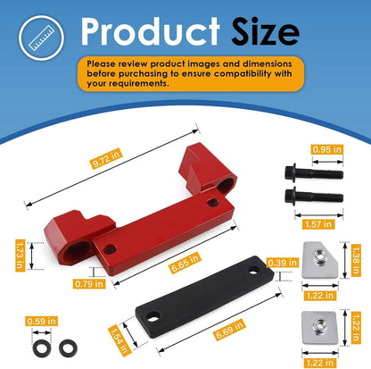 Solid Spare Fit 2015-2023 Dodge Diff Brace Anodized Red SRT Hellcat Scat Redeye Differential