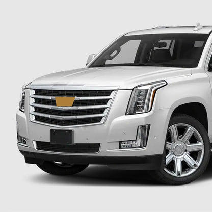 For Cadillac Escalade 2015-2020 Hood Molding Trim+Front Grille w/Sensor Hole