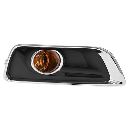 Solid Spare Front Bumper Fog Light Lamp w/Bezel Chrome Trim Set For Chevy Malibu 2013-2015