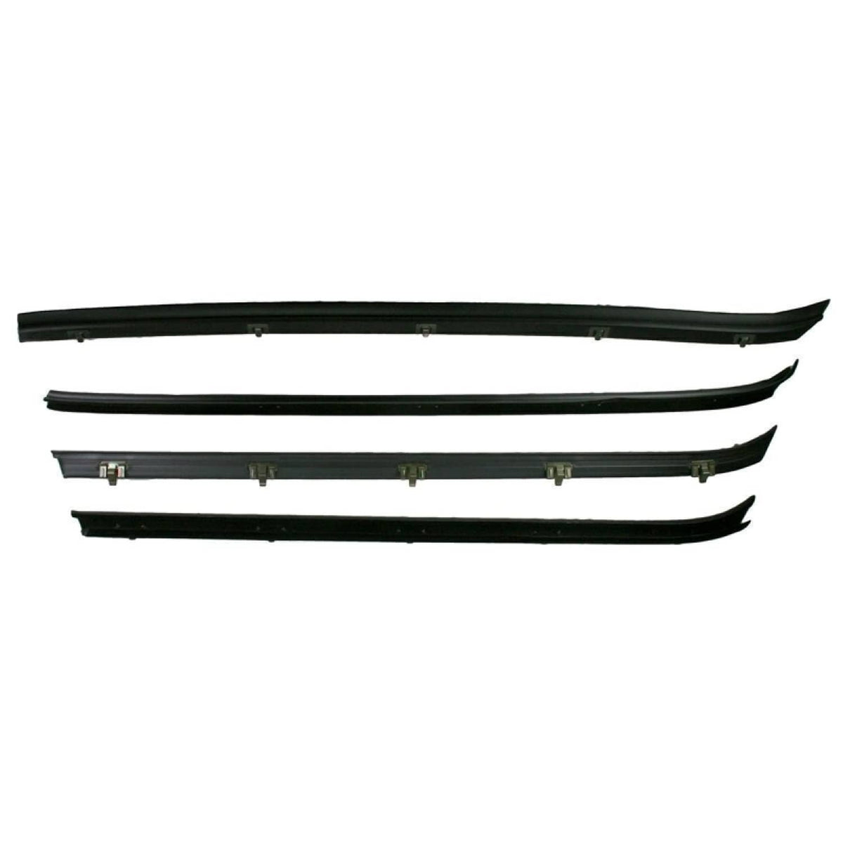 Solidspare New Front Door Window Run Sweep Felts Weatherstrip Seals Kit for Chevy GMC Truck