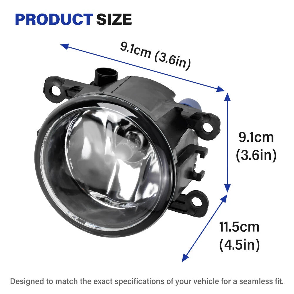 Right+Left Fog Light W/Cover & Chrome Trim For Honda Pilot 2012 2013 2014 2015