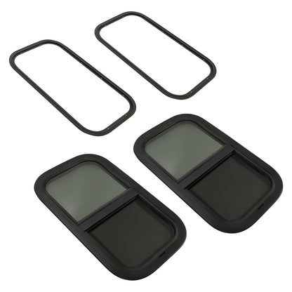 Solidspare 2 Pack 12"L x 22"W Wall Vertical Sliding RV Window Cargo Trailer W/Trim Kit