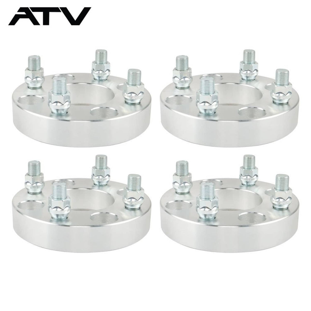 Solidspare 4PCS 1" Wheel Spacers 4x4 4x101.6 1/2"x20 For Golf Carts For EZGO Club Cars