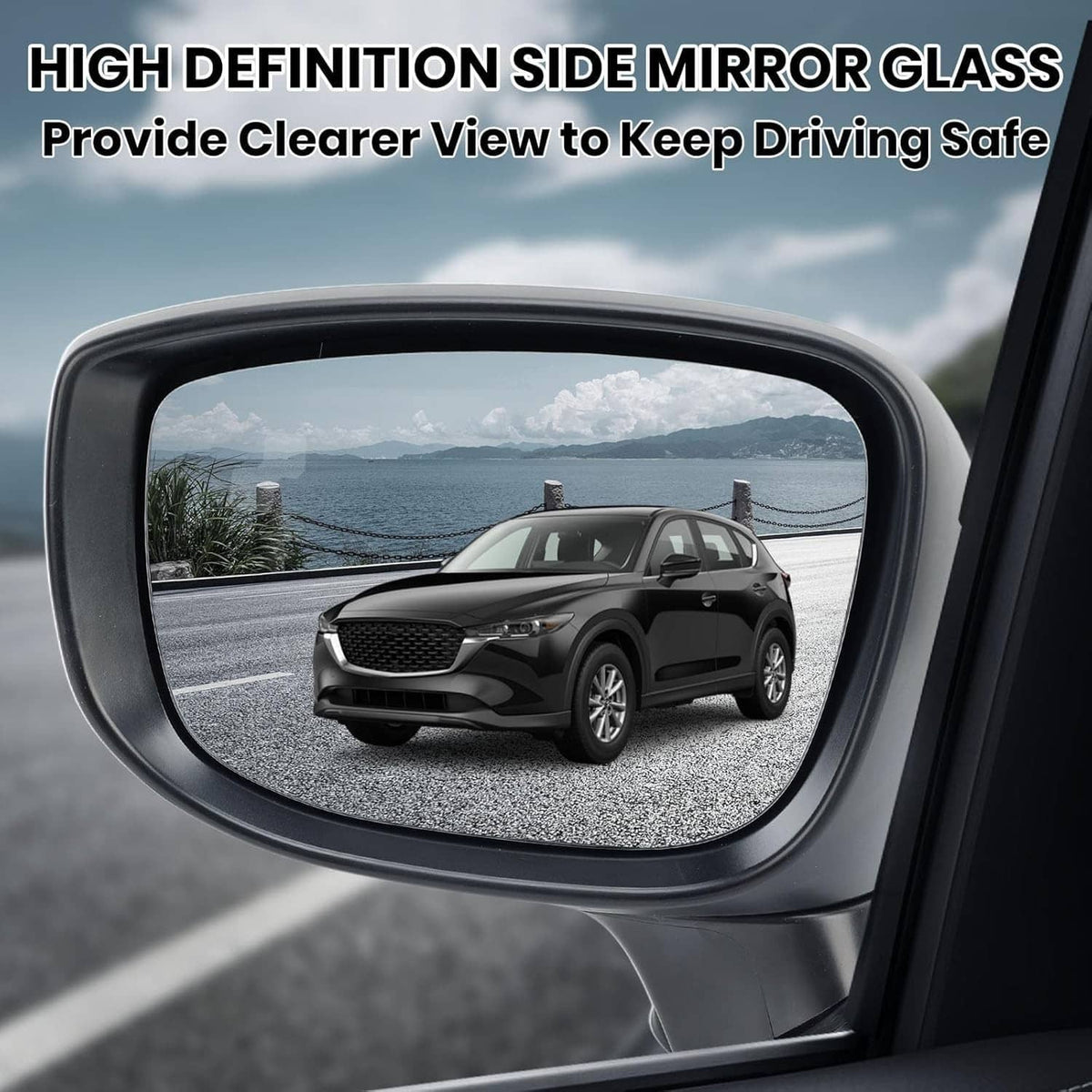 Solidspare Left Driver Side Mirror for 2017-2024 Mazda CX-5 w/BSM Power Turn Signal Light