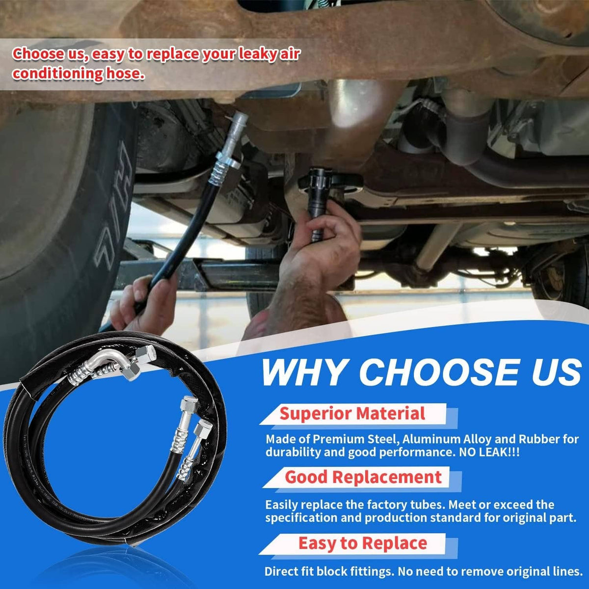 Solidspare C4677 Rear Aux AC Lines Replacement for Caravan & Town and Country 2008-2011