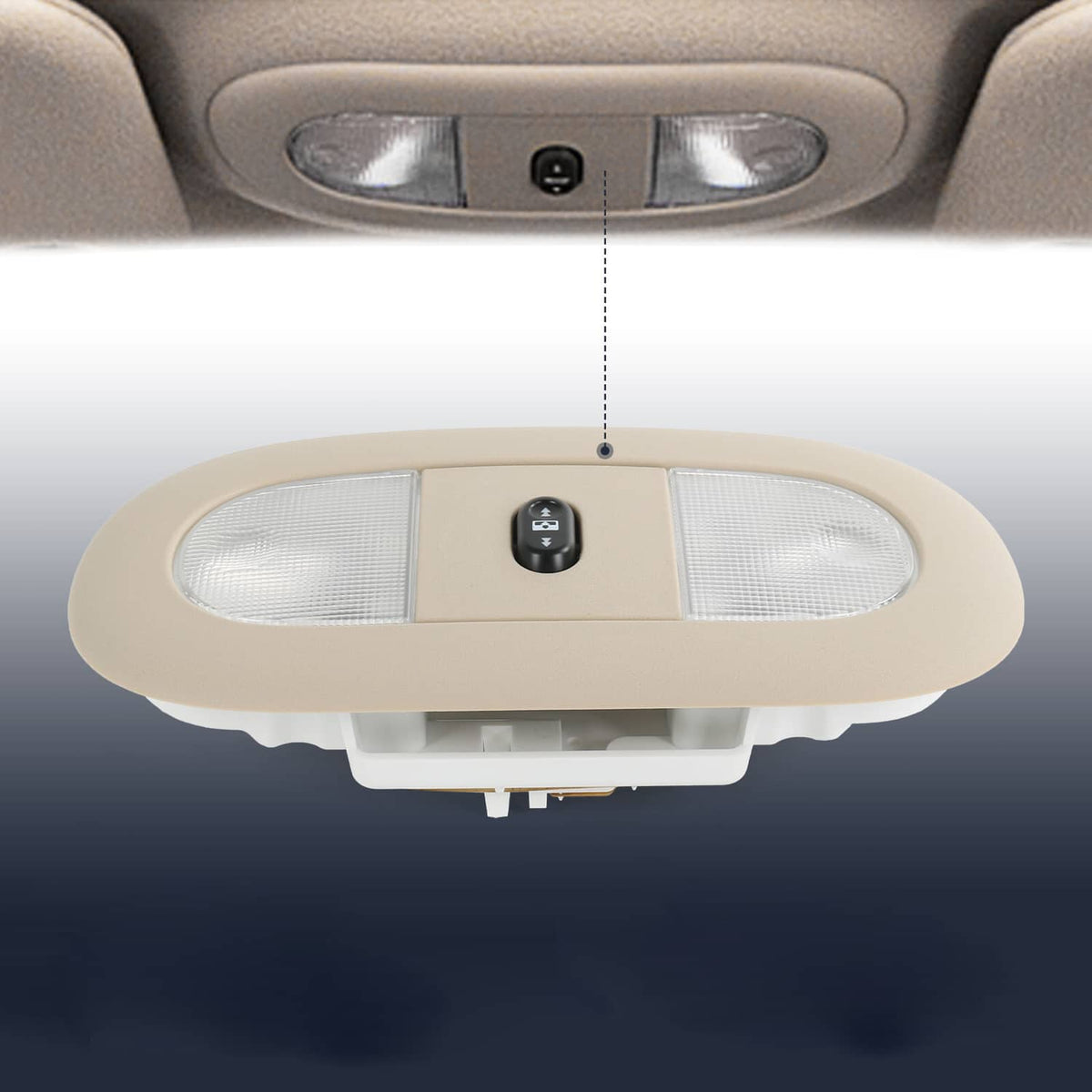 Solidspare Overhead Console LED Light Sunroof Switch 8C3Z25519A70AA Fits For Ford F250 350